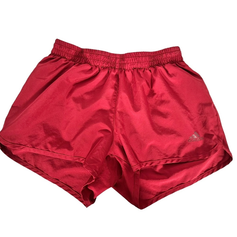 Women's | Adidas | Burgundy Running Aeroready Elastic Waist Shorts - XS